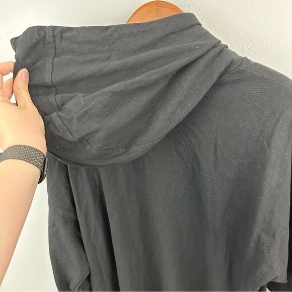 Adidas Originals Women's Oversized Black Pullover Hoodie Embroidered Sleeves - Picture 16 of 16